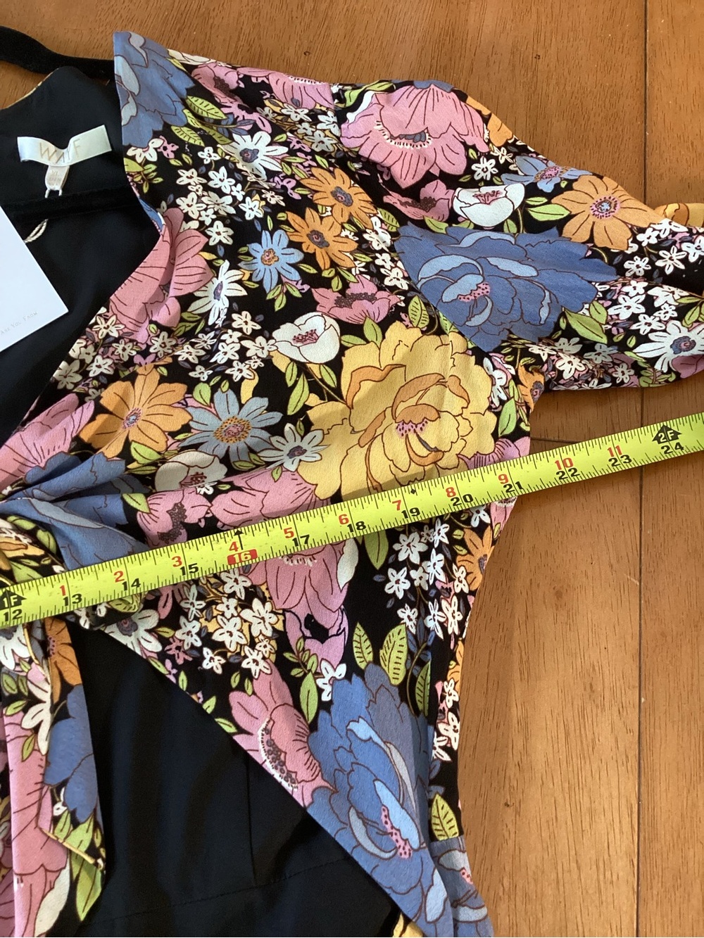 NWT WAYF Rosalind Cutout Front-Tie Floral Midi Dress XL - Anthropologie - Picture 9 of 13